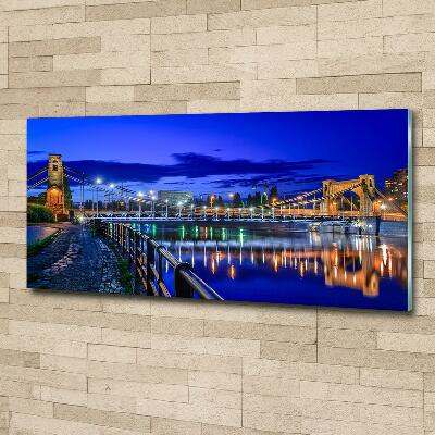 Impresión en cristal con acabado brillante horizontal Breslavia de noche