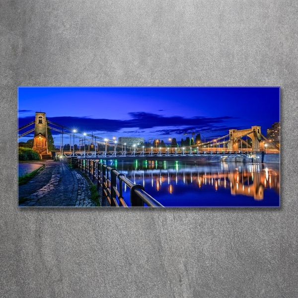 Impresión en cristal con acabado brillante horizontal Breslavia de noche