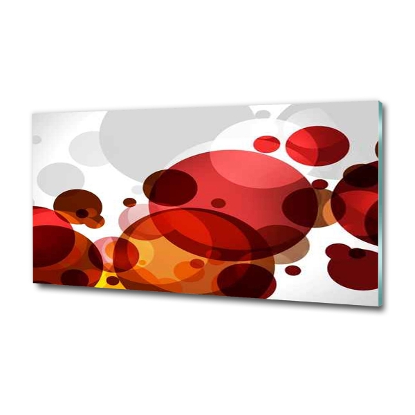 Cuadro decorativo de vidrio para salón horizontal Abstracción circular