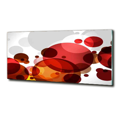 Cuadro decorativo de vidrio para salón horizontal Abstracción circular