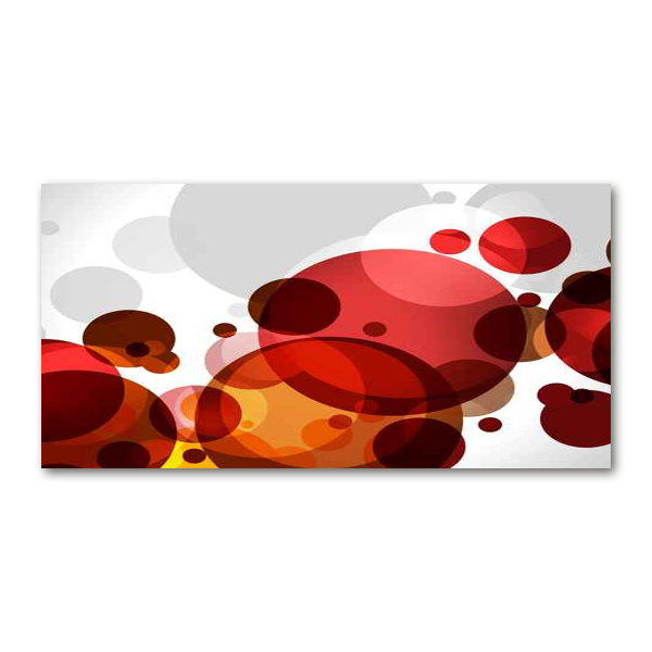Cuadro decorativo de vidrio para salón horizontal Abstracción circular