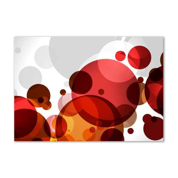 Cuadro decorativo de vidrio para salón horizontal Abstracción circular