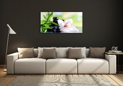 Cuadro de cristal templado moderno horizontal Orquídea