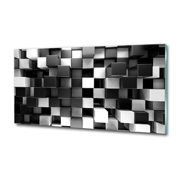 Foto en cristal de alta calidad con impresión uv horizontal Abstracción cúbica