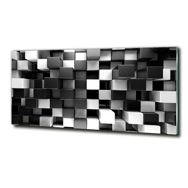 Foto en cristal de alta calidad con impresión uv horizontal Abstracción cúbica
