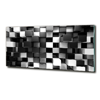 Foto en cristal de alta calidad con impresión uv horizontal Abstracción cúbica