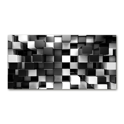 Foto en cristal de alta calidad con impresión uv horizontal Abstracción cúbica