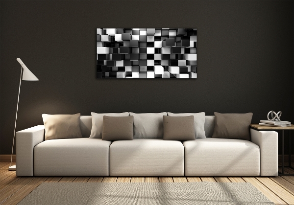 Foto en cristal de alta calidad con impresión uv horizontal Abstracción cúbica