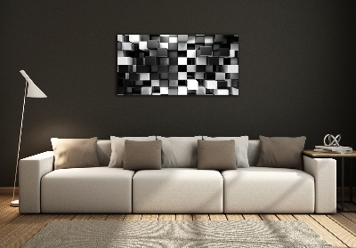 Foto en cristal de alta calidad con impresión uv horizontal Abstracción cúbica