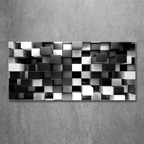 Foto en cristal de alta calidad con impresión uv horizontal Abstracción cúbica