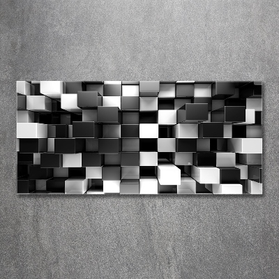Foto en cristal de alta calidad con impresión uv horizontal Abstracción cúbica