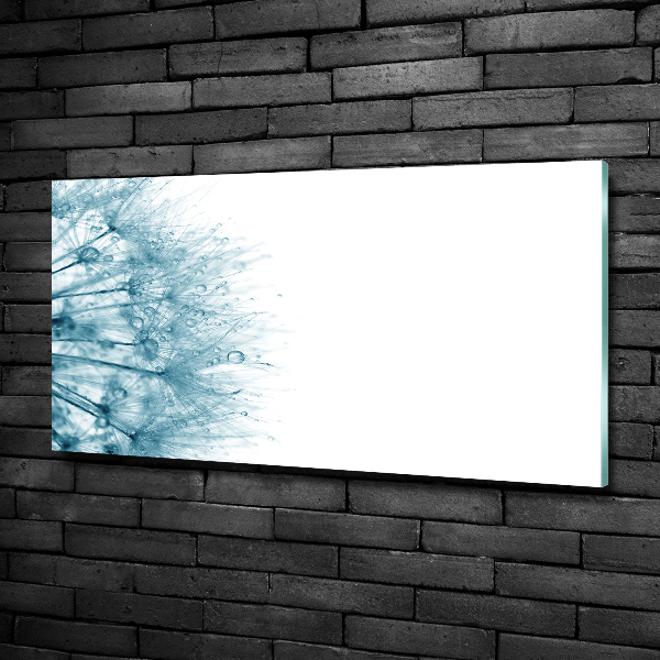 Foto en cristal de alta calidad con impresión uv horizontal Diente de león