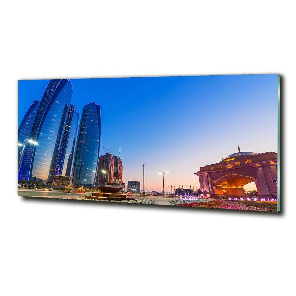 Impresión en cristal con acabado brillante horizontal Calles de Abu Dabi