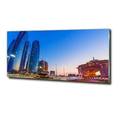 Impresión en cristal con acabado brillante horizontal Calles de Abu Dabi