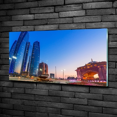 Impresión en cristal con acabado brillante horizontal Calles de Abu Dabi