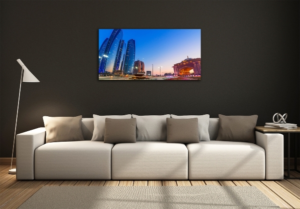 Impresión en cristal con acabado brillante horizontal Calles de Abu Dabi