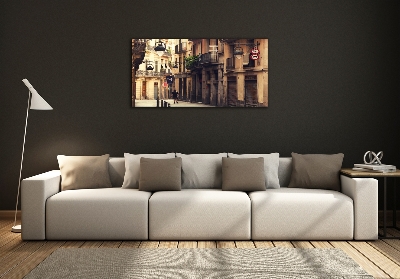 Foto en cristal de alta calidad con impresión uv horizontal Calles de Barcelona