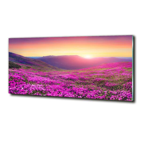 Foto en cristal de alta calidad con impresión uv horizontal Colinas rosadas