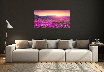 Foto en cristal de alta calidad con impresión uv horizontal Colinas rosadas