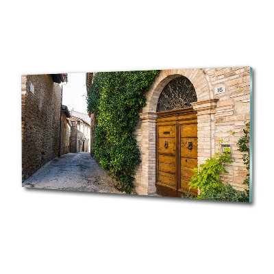 Cuadro de cristal templado moderno horizontal Una calle con encanto