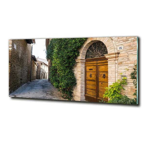 Cuadro de cristal templado moderno horizontal Una calle con encanto