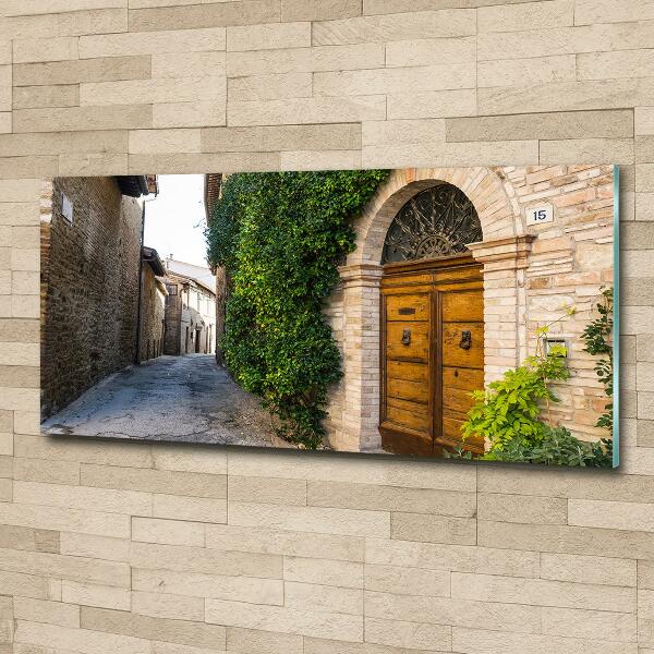 Cuadro de cristal templado moderno horizontal Una calle con encanto