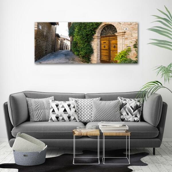 Cuadro de cristal templado moderno horizontal Una calle con encanto