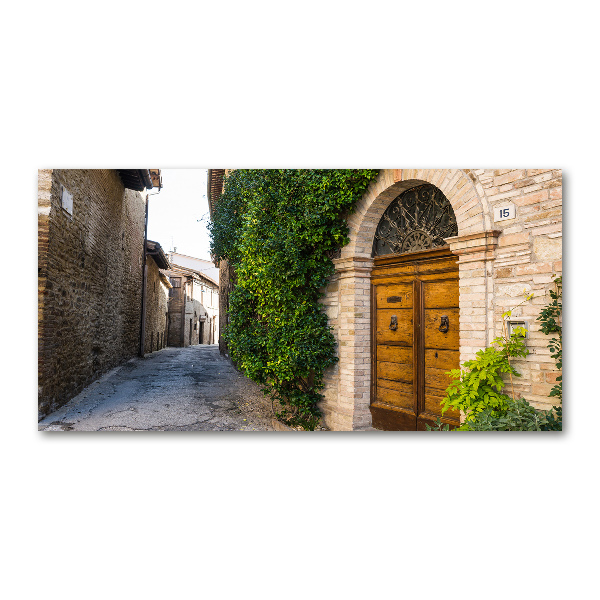 Cuadro de cristal templado moderno horizontal Una calle con encanto