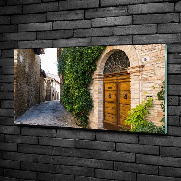 Cuadro de cristal templado moderno horizontal Una calle con encanto