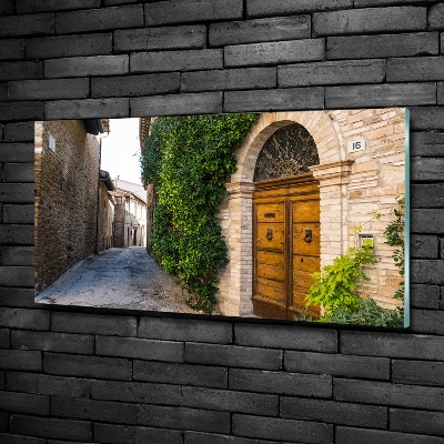 Cuadro de cristal templado moderno horizontal Una calle con encanto