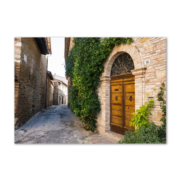 Cuadro de cristal templado moderno horizontal Una calle con encanto