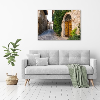 Cuadro de cristal templado moderno horizontal Una calle con encanto