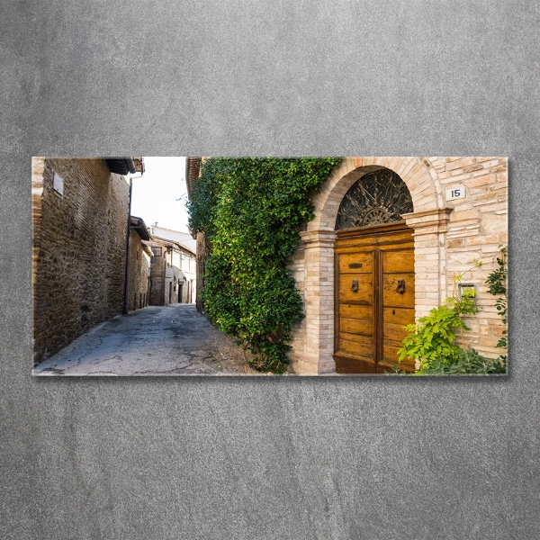 Cuadro de cristal templado moderno horizontal Una calle con encanto