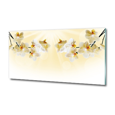 Foto en cristal de alta calidad con impresión uv horizontal Orquídea