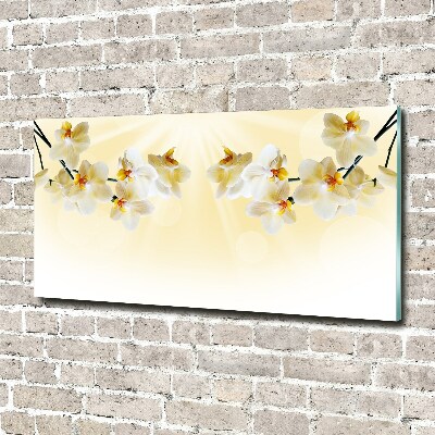 Foto en cristal de alta calidad con impresión uv horizontal Orquídea