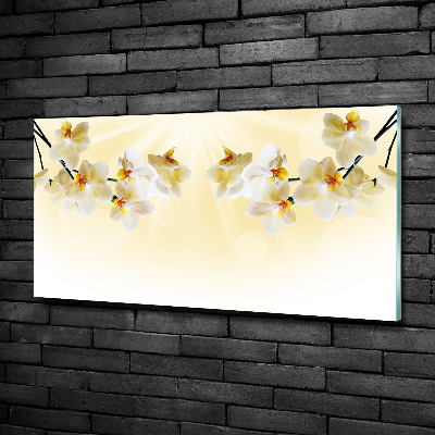 Foto en cristal de alta calidad con impresión uv horizontal Orquídea