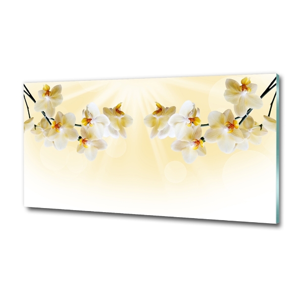 Foto en cristal de alta calidad con impresión uv horizontal Orquídea