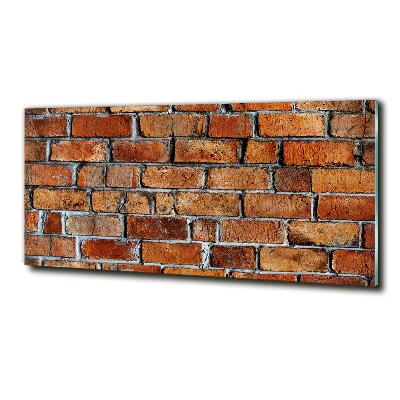 Cuadro decorativo de vidrio para salón horizontal pared de ladrillos