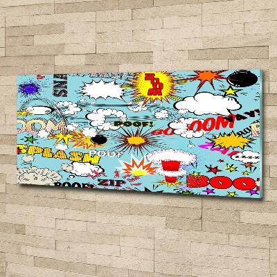 Foto en cristal de alta calidad con impresión uv horizontal Historietas