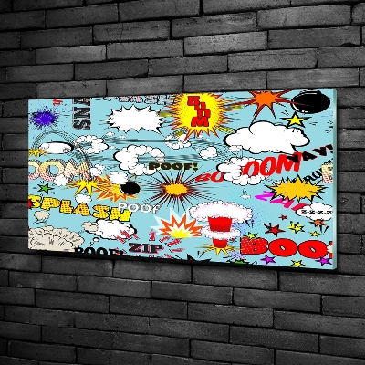 Foto en cristal de alta calidad con impresión uv horizontal Historietas