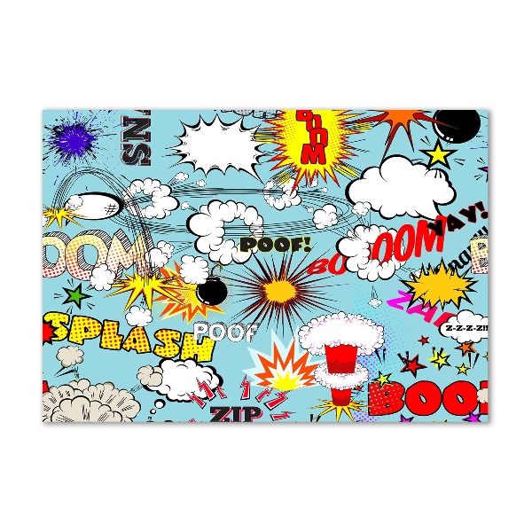 Foto en cristal de alta calidad con impresión uv horizontal Historietas