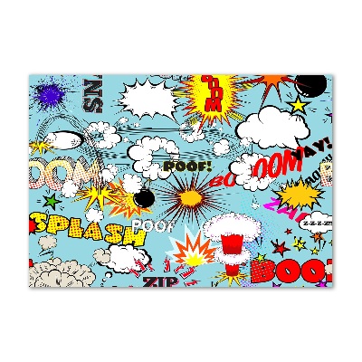 Foto en cristal de alta calidad con impresión uv horizontal Historietas