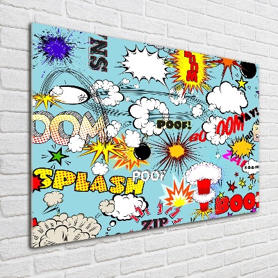 Foto en cristal de alta calidad con impresión uv horizontal Historietas