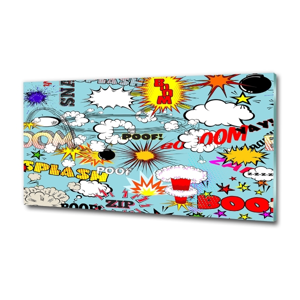 Foto en cristal de alta calidad con impresión uv horizontal Historietas