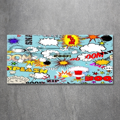 Foto en cristal de alta calidad con impresión uv horizontal Historietas