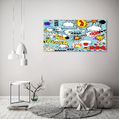 Foto en cristal de alta calidad con impresión uv horizontal Historietas