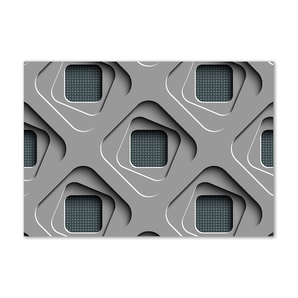 Cuadro decorativo de vidrio para salón horizontal Abstracción 3D