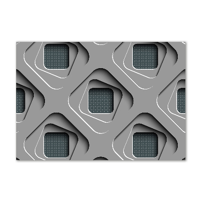 Cuadro decorativo de vidrio para salón horizontal Abstracción 3D