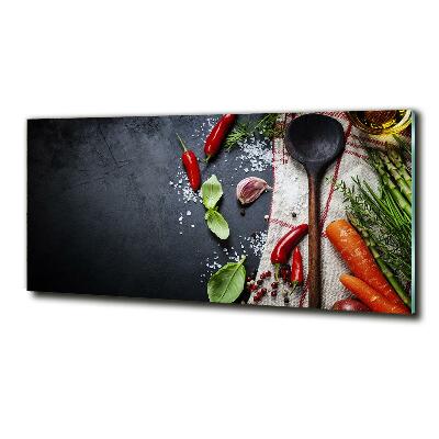 Cuadro de cristal templado moderno horizontal Ingredientes