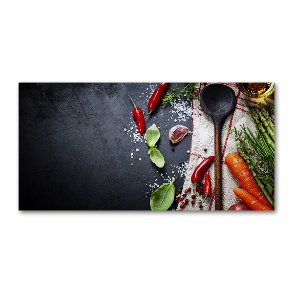 Cuadro de cristal templado moderno horizontal Ingredientes
